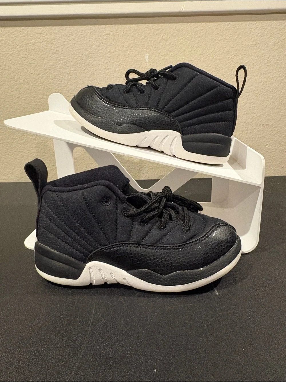 Nike Air Jordan Retro 12 850000-004 Black White Shoes Toddler Infant Size 9C